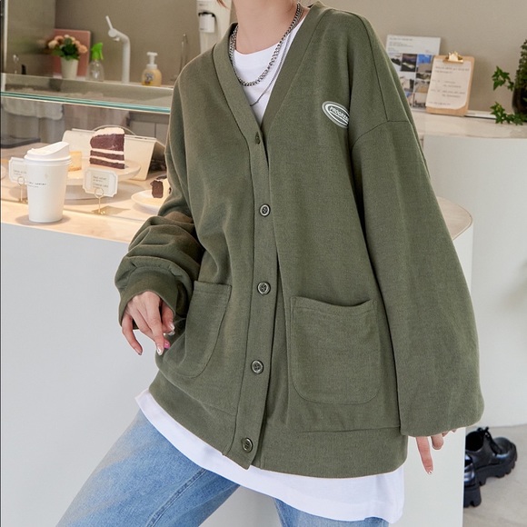 DAZY Patched Dual Pockets Drop Shoulder Jacket - Picture 2 of 2